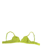 Dolce & Gabbana Yellow Green Nylon Soft Cup Brassiere  Underwear